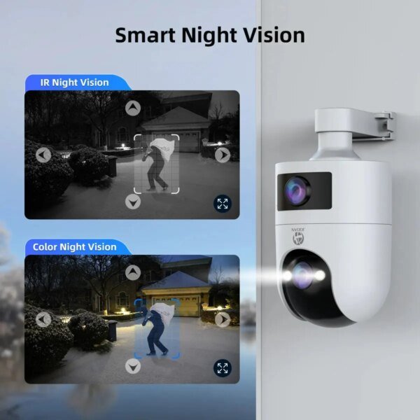Cámara IP PTZ 4K para exteriores, impermeable, de doble lente, 5G, WiFi, cámara de seguridad con seguimiento automático, videovigilancia, monitor para bebés - Image 6