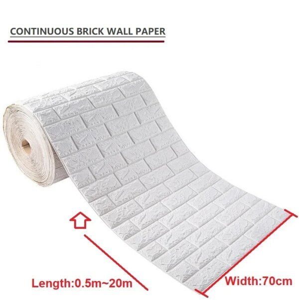 Papel tapiz 3D autoadhesivo de espuma antigua de 70 cm x 1/5/10 m, impermeable, para pared, para sala de estar y dormitorio - Image 6