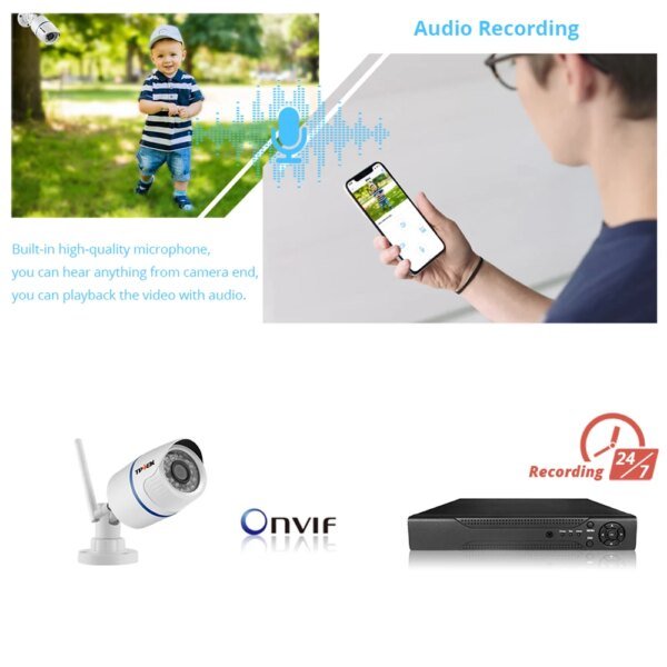 Cámara IP de 4 MP y 1080P para exteriores, WiFi, seguridad para el hogar, vigilancia inalámbrica, Wi-Fi, bala, impermeable, IP, video HD, cámara CamHi Cam - Image 4