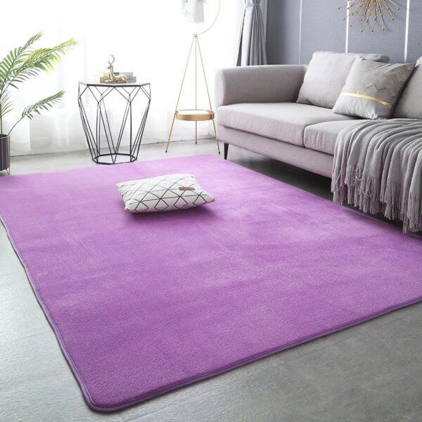 Alfombras de terciopelo coral para la decoración moderna de la sala de estar, alfombra de felpa corta y gruesa, alfombra de juego para niños, alfombra para gatear, cojín para balcón - Image 2