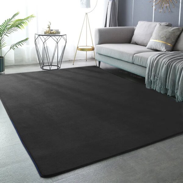 Alfombras de terciopelo coral para la decoración moderna de la sala de estar, alfombra de felpa corta y gruesa, alfombra de juego para niños, alfombra para gatear, cojín para balcón - Image 6
