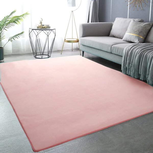 Alfombras de terciopelo coral para la decoración moderna de la sala de estar, alfombra de felpa corta y gruesa, alfombra de juego para niños, alfombra para gatear, cojín para balcón - Image 5