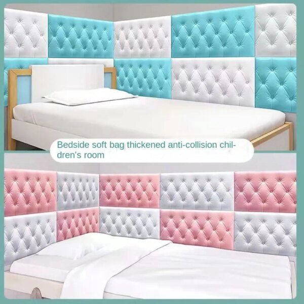 Pegatinas de pared gruesas 3D para decoración del hogar, autoadhesivas, suaves, anticolisión, para dormitorio infantil - Image 3