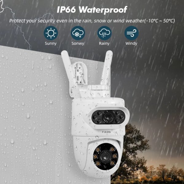 FUERS 5K 10MP Dual Lens IP Camera Tuya Smart Home Security Auto Tracking Wireless Alarm WIFI CCTV Surveillance Outdoor Camera - Image 4