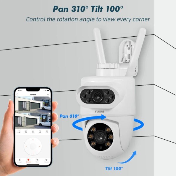 FUERS 5K 10MP Dual Lens IP Camera Tuya Smart Home Security Auto Tracking Wireless Alarm WIFI CCTV Surveillance Outdoor Camera - Image 5