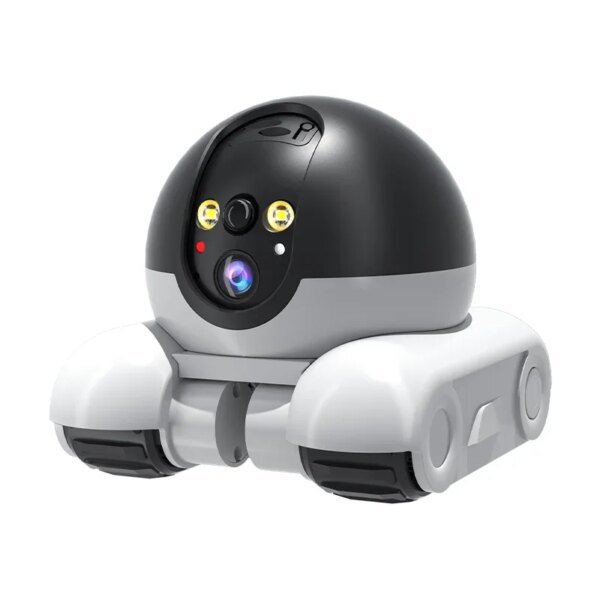 Cámara inteligente para vehículo con monitoreo robótico de alta definición de 360 ​​grados, lente dual y pantalla dual para uso doméstico. - Image 2