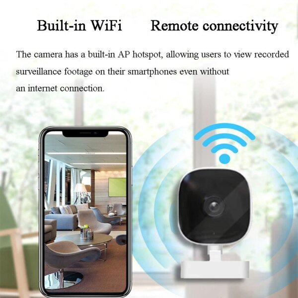 Mini cámara de seguridad Xiaomi 4K con visión nocturna a todo color, monitor WiFi, IP65, resistente al agua, detección de movimiento y audio bidireccional. - Image 4