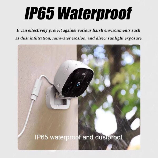 Mini cámara de seguridad Xiaomi 4K con visión nocturna a todo color, monitor WiFi, IP65, resistente al agua, detección de movimiento y audio bidireccional. - Image 3