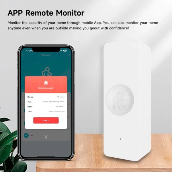Sensor de movimiento PIR Tuya WiFi Zigbee para casa inteligente, detector infrarrojo corporal, seguridad, vida inteligente, compatible con Alexa y Google Home. - Image 2