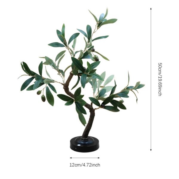 Luces LED para árbol, luz ambiental verde, lámparas de mesa con batería, para interiores, salas de estar, dormitorios, camping, decoración de verano para el hogar. - Image 2