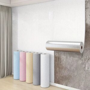 Papel tapiz de lino autoadhesivo 3D, pegatinas de pared impermeables continuas para sala de estar, dormitorio, armario de cocina, pegatinas de pared impermeables