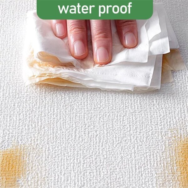 Papel pintado de lino autoadhesivo impermeable y extraíble de 50 cm x 5 m para decoración de pared de dormitorio y salón. - Image 6