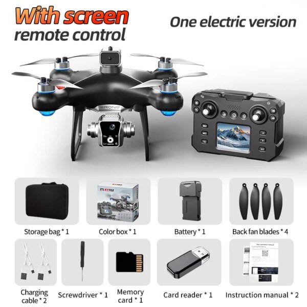 Dron Xiaomi KY102 MAX profesional con cámara dual HD, control de pantalla, sin escobillas, cuadricóptero RC, juguete de 10000 m - Image 6