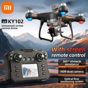 Dron Xiaomi KY102 MAX profesional con cámara dual HD, control de pantalla, sin escobillas, cuadricóptero RC, juguete de 10000 m