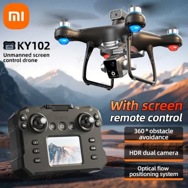 Dron Xiaomi KY102 MAX profesional con cámara dual HD, control de pantalla, sin escobillas, cuadricóptero RC, juguete de 10000 m