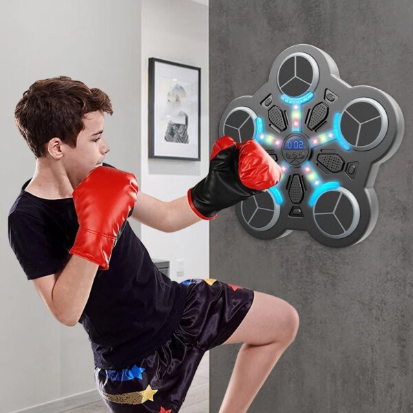 Máquina de boxeo musical para adultos y niños, ideal para deportes, fitness, entrenamiento de boxeo en casa, máquina de boxeo montada en la pared. - Image 2