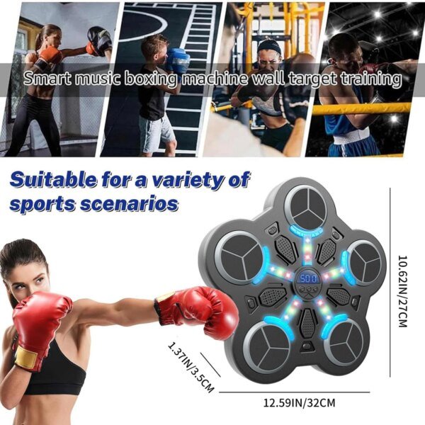 Máquina de boxeo musical para adultos y niños, ideal para deportes, fitness, entrenamiento de boxeo en casa, máquina de boxeo montada en la pared. - Image 5