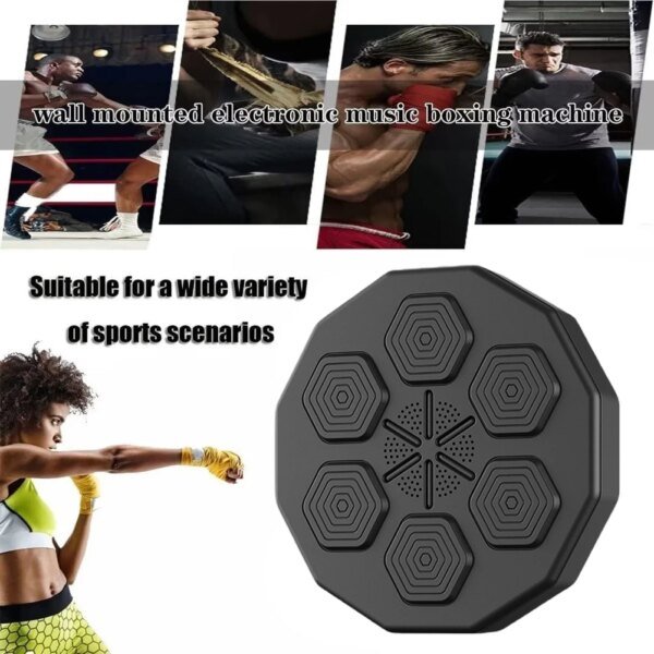 Entrenador de boxeo con música inteligente, objetivo electrónico de entrenamiento de boxeo, saco de arena para colgar en la pared, compatible con Bluetooth para niños y adultos. - Image 2