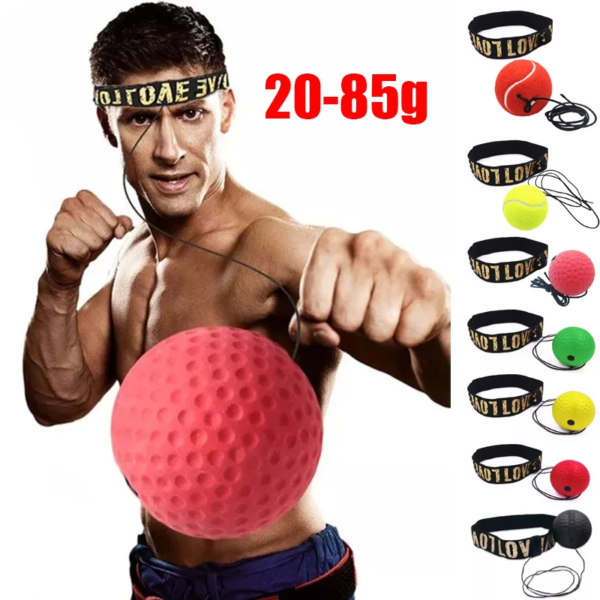 Pelota de boxeo de velocidad, de PU, montada en la cabeza, para MMA, Sanda, entrenamiento, reacción mano-ojo, saco de arena para el hogar, equipo de boxeo para fitness, gran oferta