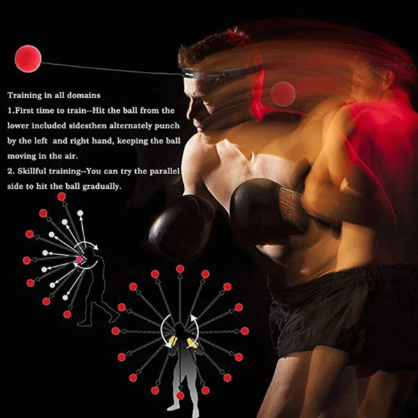 Pelota de boxeo de velocidad, de PU, montada en la cabeza, para MMA, Sanda, entrenamiento, reacción mano-ojo, saco de arena para el hogar, equipo de boxeo para fitness, gran oferta - Image 2