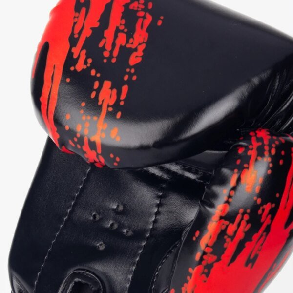 1 par de guantes de boxeo para adultos, para entrenamiento de boxeo, sparring, cómodos y ajustables, protectores de manos, color negro, rojo y azul. - Image 6