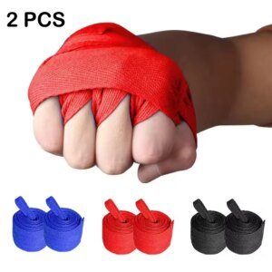 2 vendas elásticas de boxeo de 1,5/2,5/3/5 m, de algodón, para cinturón deportivo, sanda, kickboxing, MMA, guantes de mano, vendas deportivas de boxeo.
