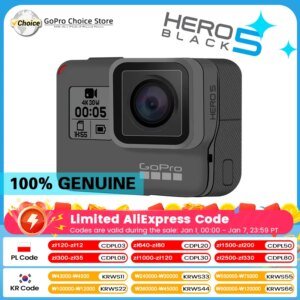 Cámara deportiva GoPro HERO5 Black 4k Ultra HD Video 1080P Antivibración Casco de ciclismo Cámara GoPro Tarjeta de memoria opcional