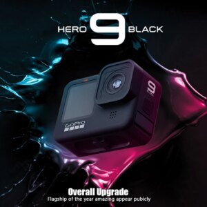 Cámara de acción GoPro HERO 9 Black 4K 5K con pantalla frontal a color, cámara deportiva de 20 MP, transmisión en vivo.