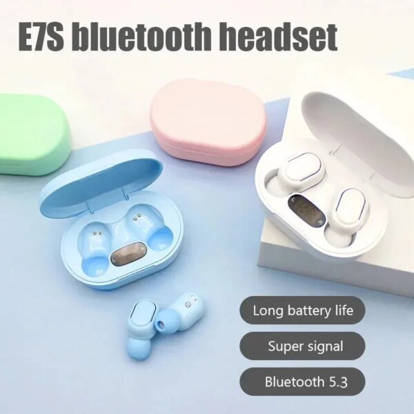 Auriculares inalámbricos TWS E7S Fone 5.3 con Bluetooth y cancelación de ruido, con micrófono, para Xiaomi - Image 2