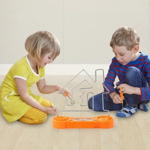 Juguete de laberinto de colisión eléctrica para entrenamiento de concentración para niños, experimento científico, rompecabezas de educación temprana, accesorios de aprendizaje - Image 2