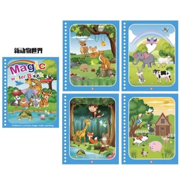 NUEVOS libros mágicos para dibujar con agua para niños, libros para colorear, juguetes para pintar, regalo de cumpleaños, Navidad y Año Nuevo para niños y niñas. NUEVO - Image 4