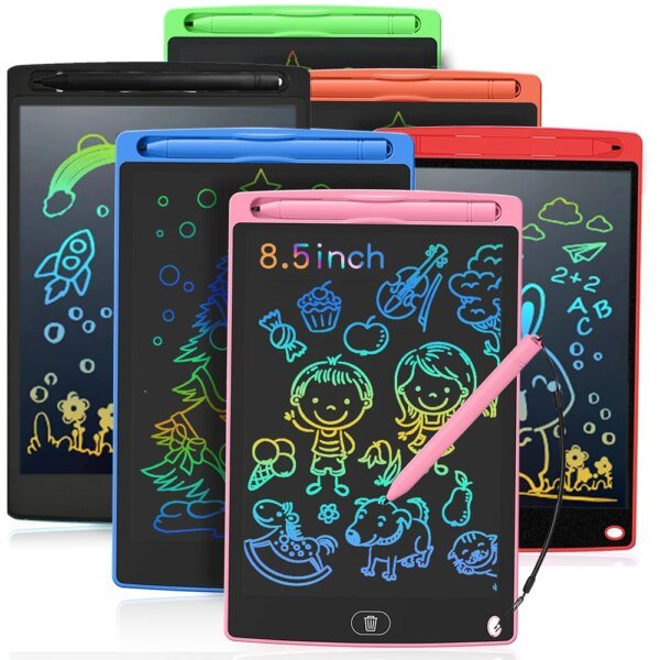 Tablero de dibujo LED de 8,5 pulgadas, tableta electrónica de escritura LCD, bloc de dibujo para grafiti, bloc de escritura a mano borrable Mgaic, juguetes para niños, regalos