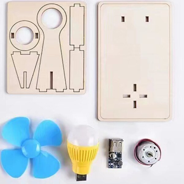 Generador de viento de madera, juguete científico para niños, divertido kit de física y tecnología, juguetes educativos para niños, juguete de aprendizaje. - Image 2