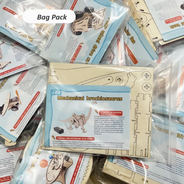 Juguetes científicos para niños, kits STEM educativos, modelo de coche de dinosaurio, tecnología, herramienta experimental, juegos de rompecabezas de madera, material escolar - Image 6