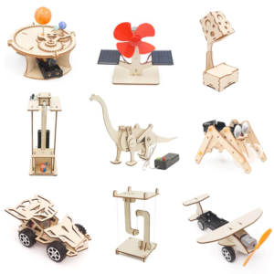 Juguetes científicos para niños, kits STEM educativos, modelo de coche de dinosaurio, tecnología, herramienta experimental, juegos de rompecabezas de madera, material escolar