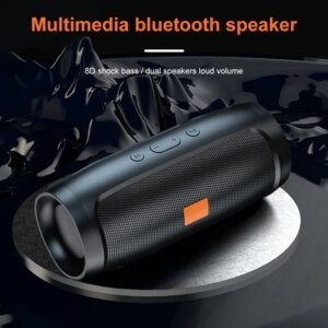 Altavoz Bluetooth TF USB con doble altavoz estéreo para exteriores, reproducción de FM, transmisión de voz, subwoofer portátil, altavoz inalámbrico
