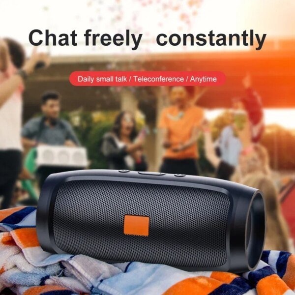 Altavoz Bluetooth TF USB con doble altavoz estéreo para exteriores, reproducción de FM, transmisión de voz, subwoofer portátil, altavoz inalámbrico - Image 4