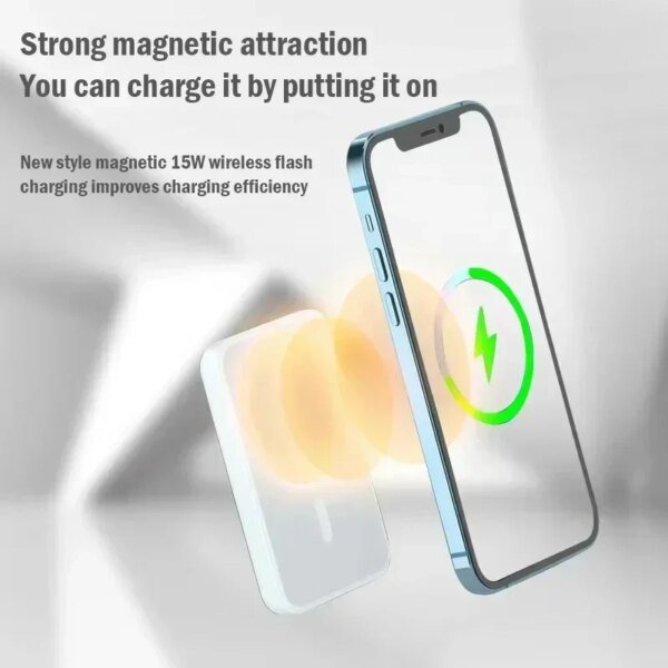 Batería externa portátil inalámbrica magnética Xiaomi de 500.000 mAh para iPhone, Samsung y Huawei. - Image 2