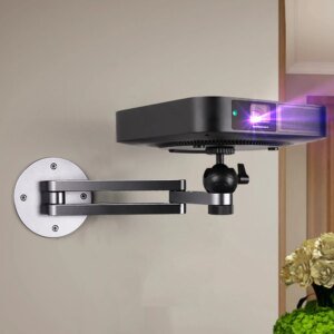 Soporte para proyector de aleación de aluminio resistente, soporte de montaje en pared para artículos con orificio para tornillo universal de 1/4 de pulgada, capacidad de carga de 10 kg, XGIMI TD