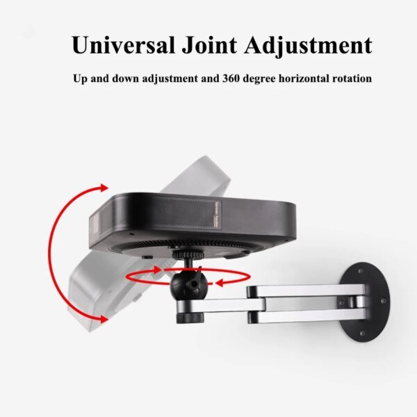 Soporte para proyector de aleación de aluminio resistente, soporte de montaje en pared para artículos con orificio para tornillo universal de 1/4 de pulgada, capacidad de carga de 10 kg, XGIMI TD - Image 3