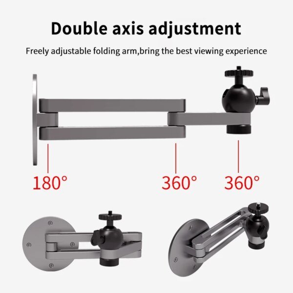Soporte para proyector de aleación de aluminio resistente, soporte de montaje en pared para artículos con orificio para tornillo universal de 1/4 de pulgada, capacidad de carga de 10 kg, XGIMI TD - Image 2