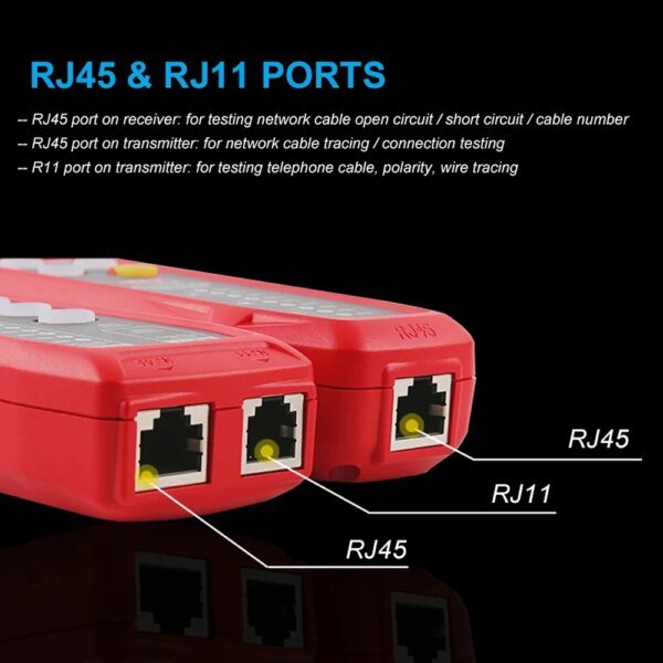 UNI-T UT683kit - Probador de cables, localizador de líneas de red, detector de cables RJ45 RJ11, kit de circuito de rastreo de cables - Image 3