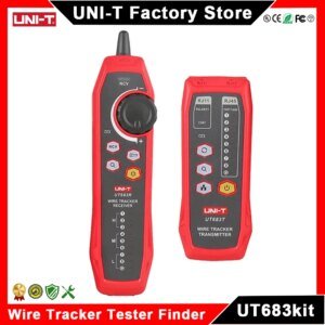 UNI-T UT683kit - Probador de cables, localizador de líneas de red, detector de cables RJ45 RJ11, kit de circuito de rastreo de cables