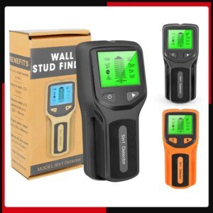 Detector de vigas electrónico 5 en 1, escáner de pared con pantalla LCD HD, detección de vigas metálicas de madera y cable de CA.