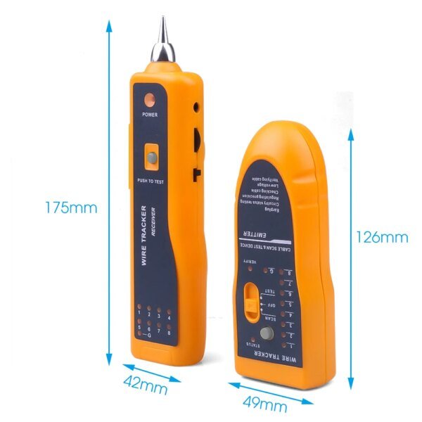 Comprobador de cables de red para STP, UTP, Cat5, Cat6, RJ45, RJ11, detector de línea, rastreador de Ethernet cableado, herramienta de línea telefónica - Image 6