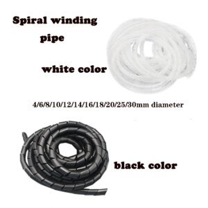 Organizador de cables en espiral flexible de 4/6/8/10/12/16 mm para cables de polietileno (PE)