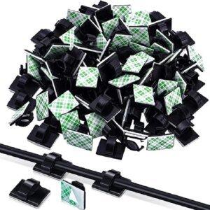 Organizador de cables con 30 clips, soporte para cables, estación de trabajo de escritorio, organizador de cables, carga USB, línea de datos, bobinadora, gestión de cables.