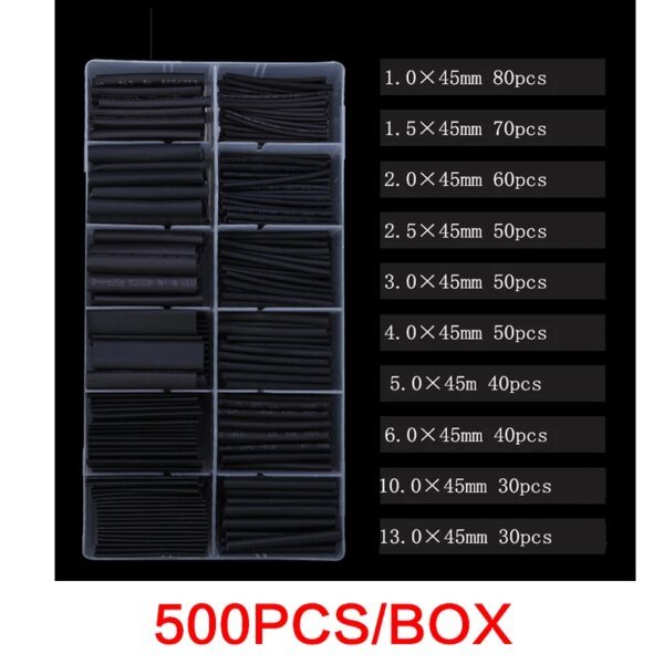 Juego de 127-750 tubos termorretráctiles termorretráctiles para conectores de cables, envoltura de tubo termorretráctil para cables, funda termorretráctil. - Image 6