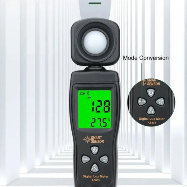 Mini medidor Digital Lux de 0-200.000 Lux, sonda giratoria, pantalla LCD, probador de luminancia, iluminómetro portátil de alta precisión - Image 4