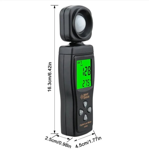 Mini medidor Digital Lux de 0-200.000 Lux, sonda giratoria, pantalla LCD, probador de luminancia, iluminómetro portátil de alta precisión - Image 6